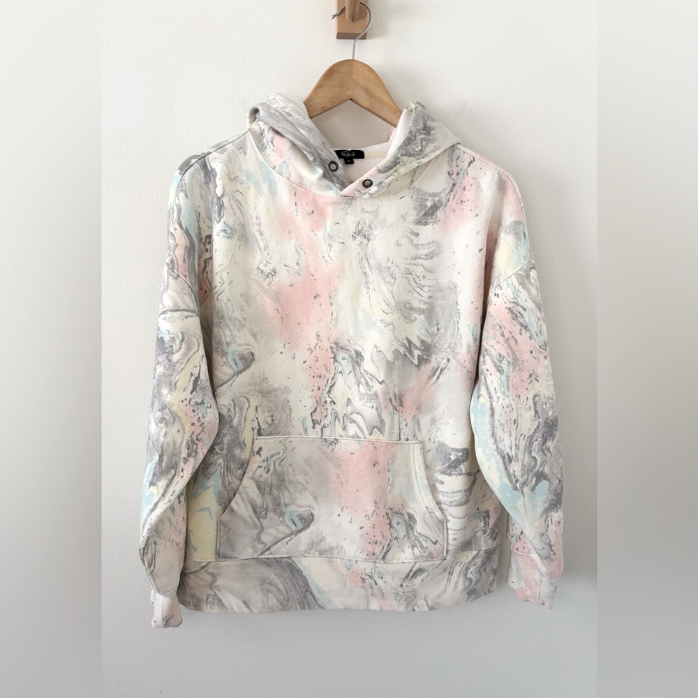 RAILS MAREN HOODIE IVORY PASTEL MARBLE NWOT SIZE M $188 - Picture 4 of 11